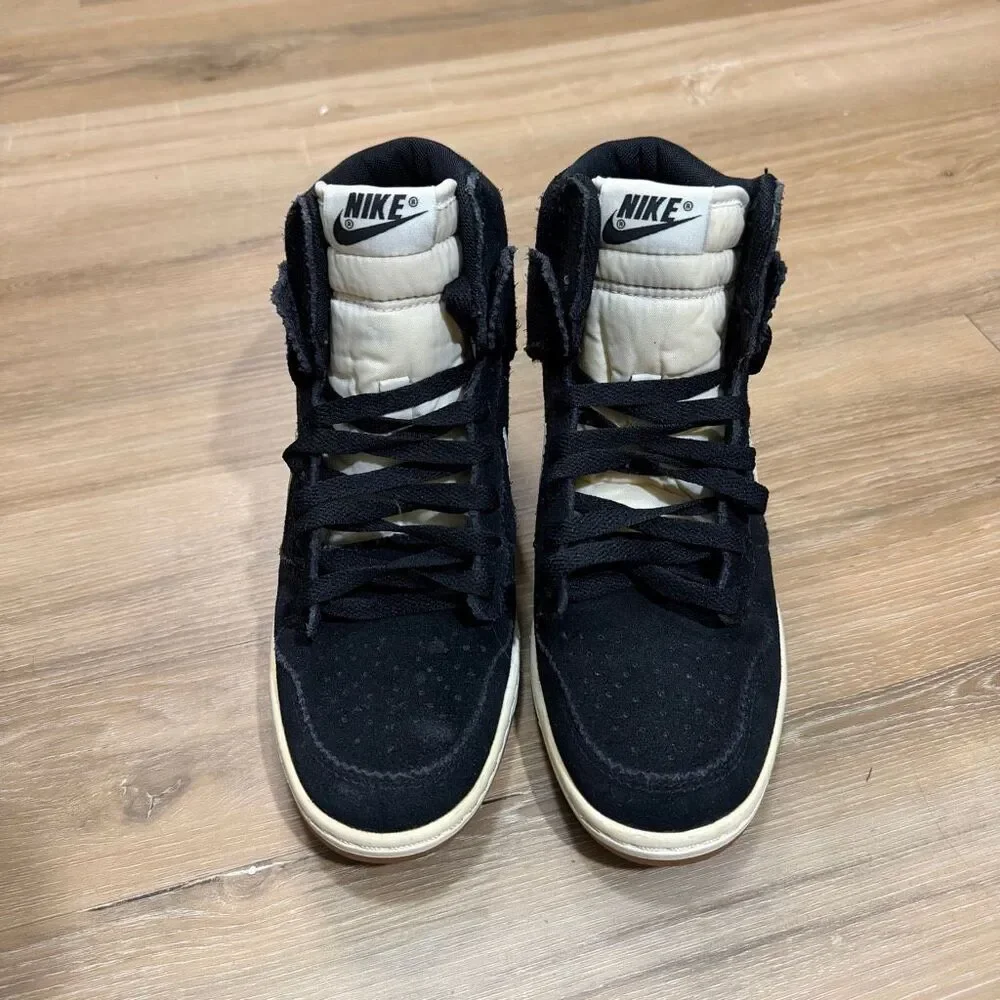 Nike Dunk Sky Hi Womens Hidden Wedge Shoes Sneakers Sz 7.5 Platform Sporty Chic